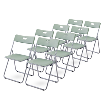 8-delige klapstoelenset stevige kwaliteit groen - weersbestending - 100 kg draagvermogen - 44 x 45 x 79 cm