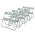 8-delige klapstoelenset stevige kwaliteit groen - weersbestending - 100 kg draagvermogen - 44 x 45 x 79 cm