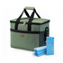 Cooler bag 30L green - lunch bag - foldable - 4-layer insulated - incl. 4 free cooling elements and carrying strap