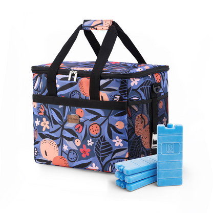 Cooler bag 30L valencia - lunch bag - foldable - 4-layer insulated - incl. 4 free cooling elements and carrying strap