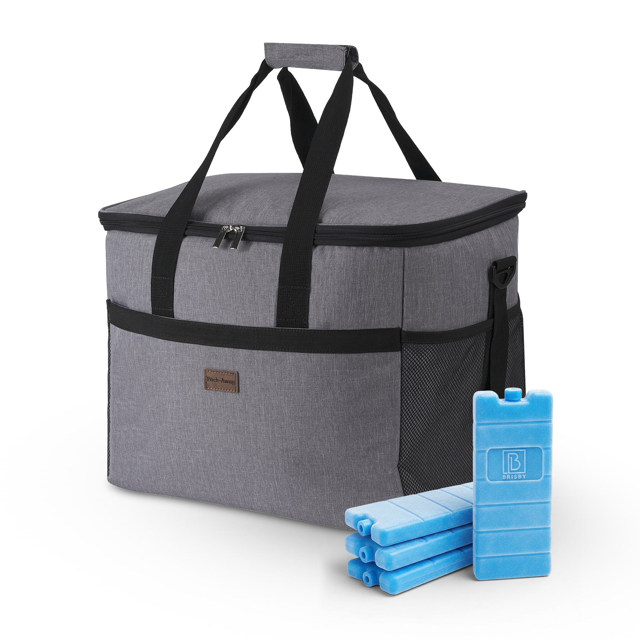 Packaway Koeltas 40L grijs - incl. 6 koelelementen, draagband