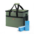 Cooler bag 40L green - lunch bag - foldable - 4-layer insulated - incl. 6 free cooling elements and carrying strap
