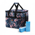 Cooler bag 40L Japanese flower - lunch bag - foldable - 4-layer insulated - incl. 6 free cooling elements and carrying strap
