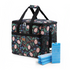 Cooler bag 40L passion flower - lunch bag - foldable - 4-layer insulated - incl. 6 free cooling elements and carrying strap