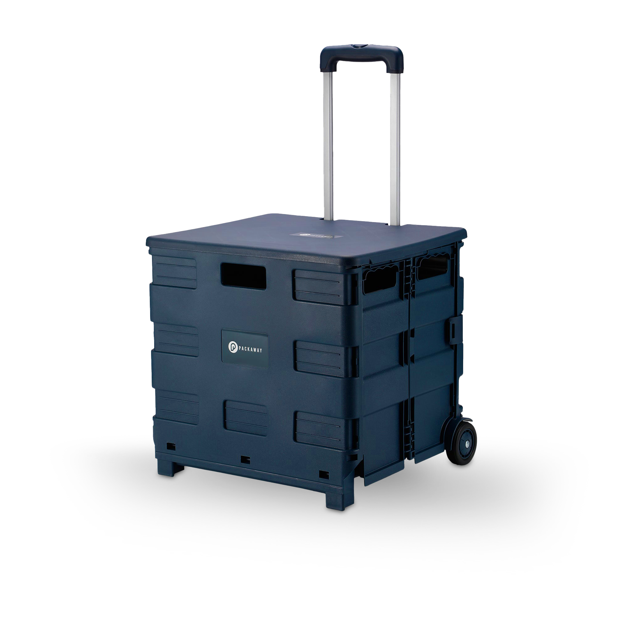 Packaway Boodschappentrolley krat XL 50L blauw - incl. deksel