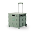 Shopping trolley 50L XL green - shopping crate - 35 kg load capacity - with lid and telescopic handle