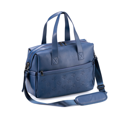 Venezia weekendtas blauw - schoudertas - reistas - handbagage - slijtvast - incl. ophanghaken - PU leer