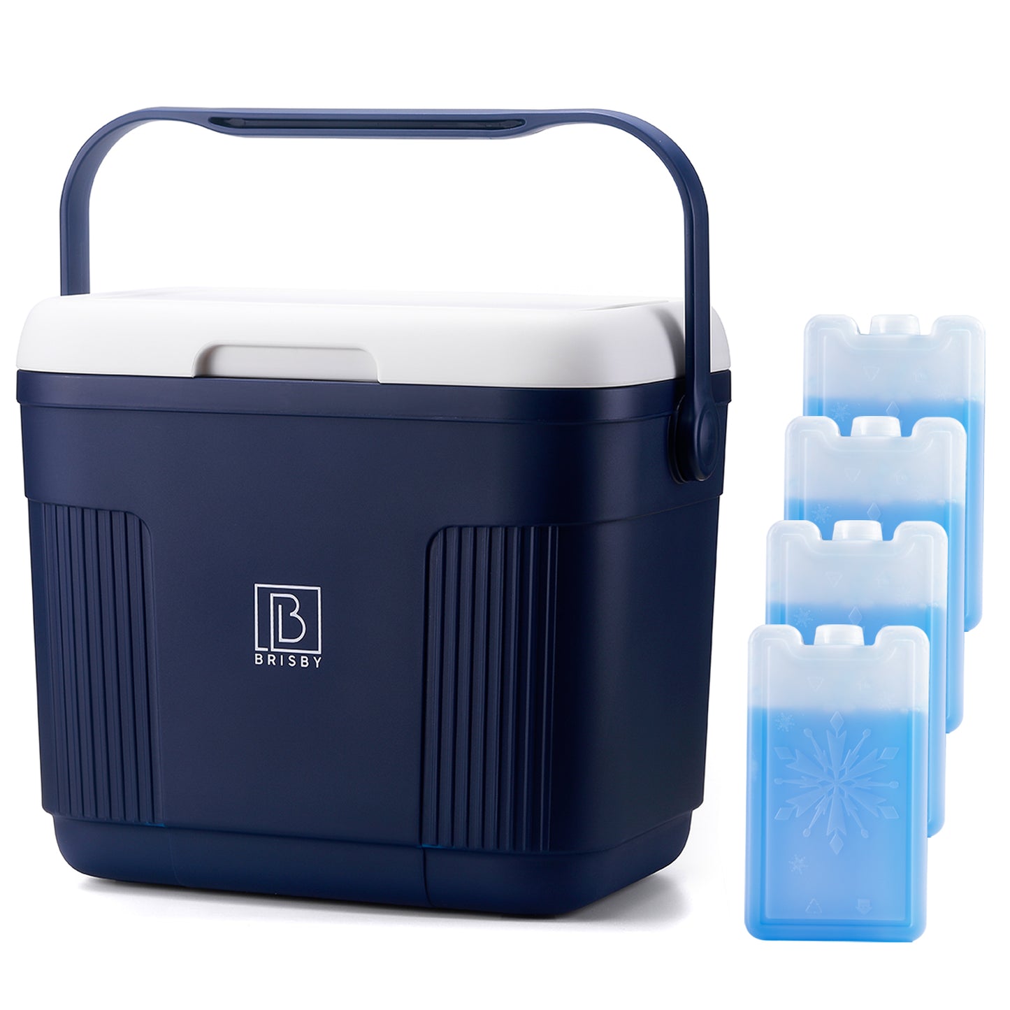 Brisby Koelbox 22L Blauw - Incl. 4 dikke koelelementen van 450ml