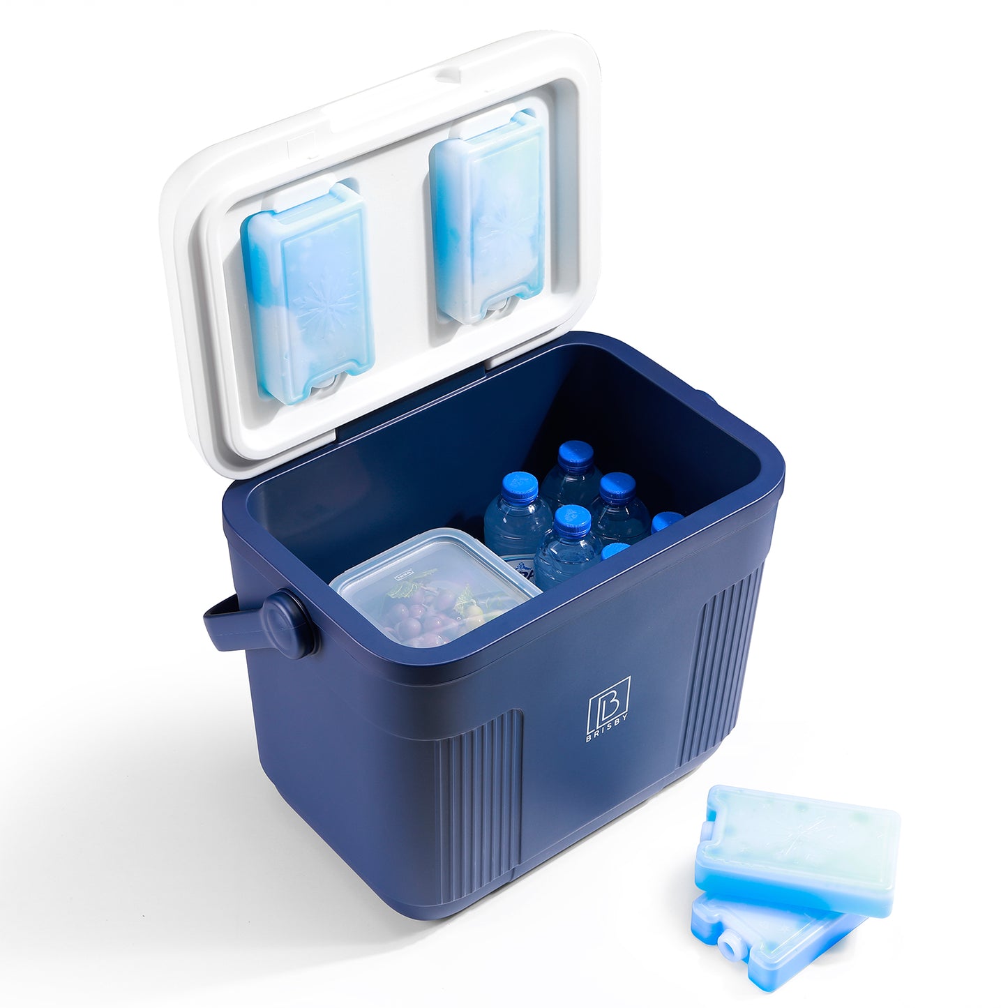 Brisby Koelbox 22L Blauw - Incl. 4 dikke koelelementen van 450ml